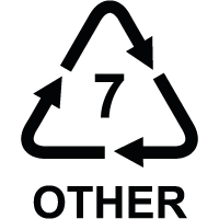 Simbolo di reciclaggio per la plastica